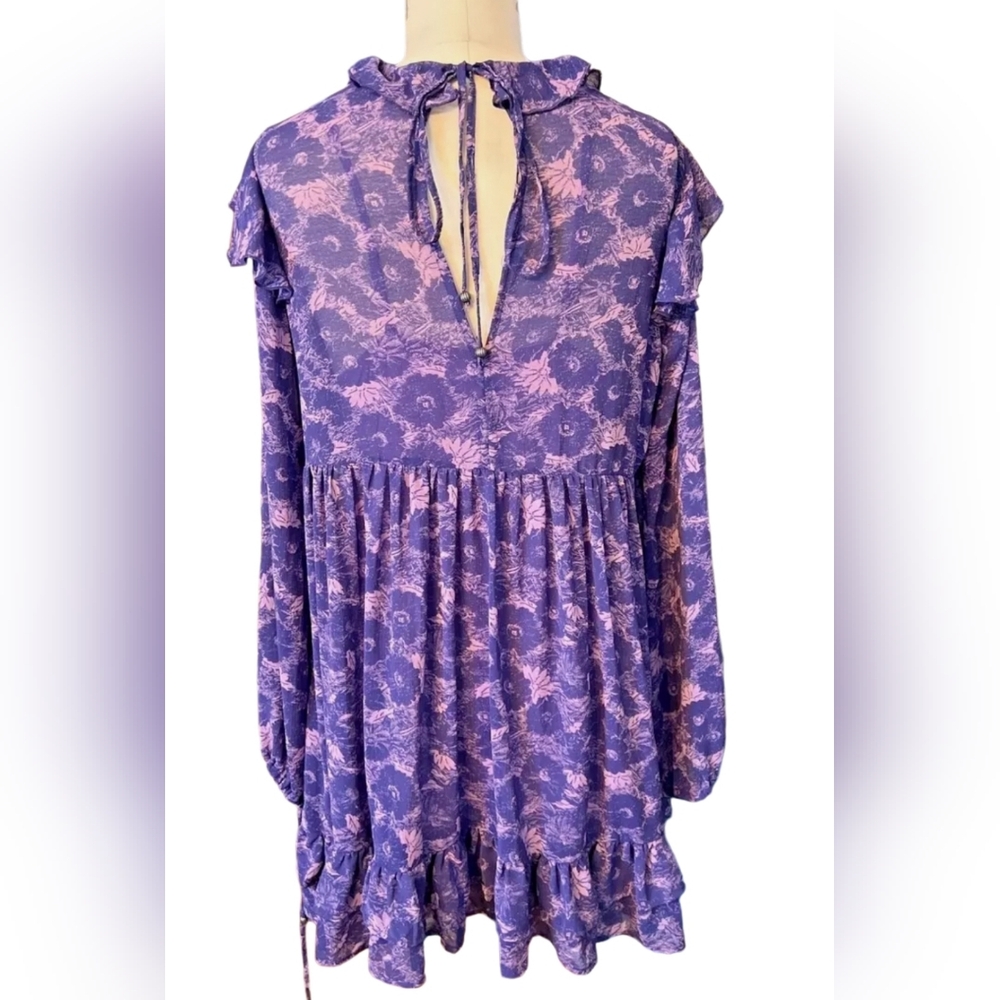 NWOT Free People Women's These Dreams Long Sleeve Mini Dress Size Medium - Picture 6 of 6